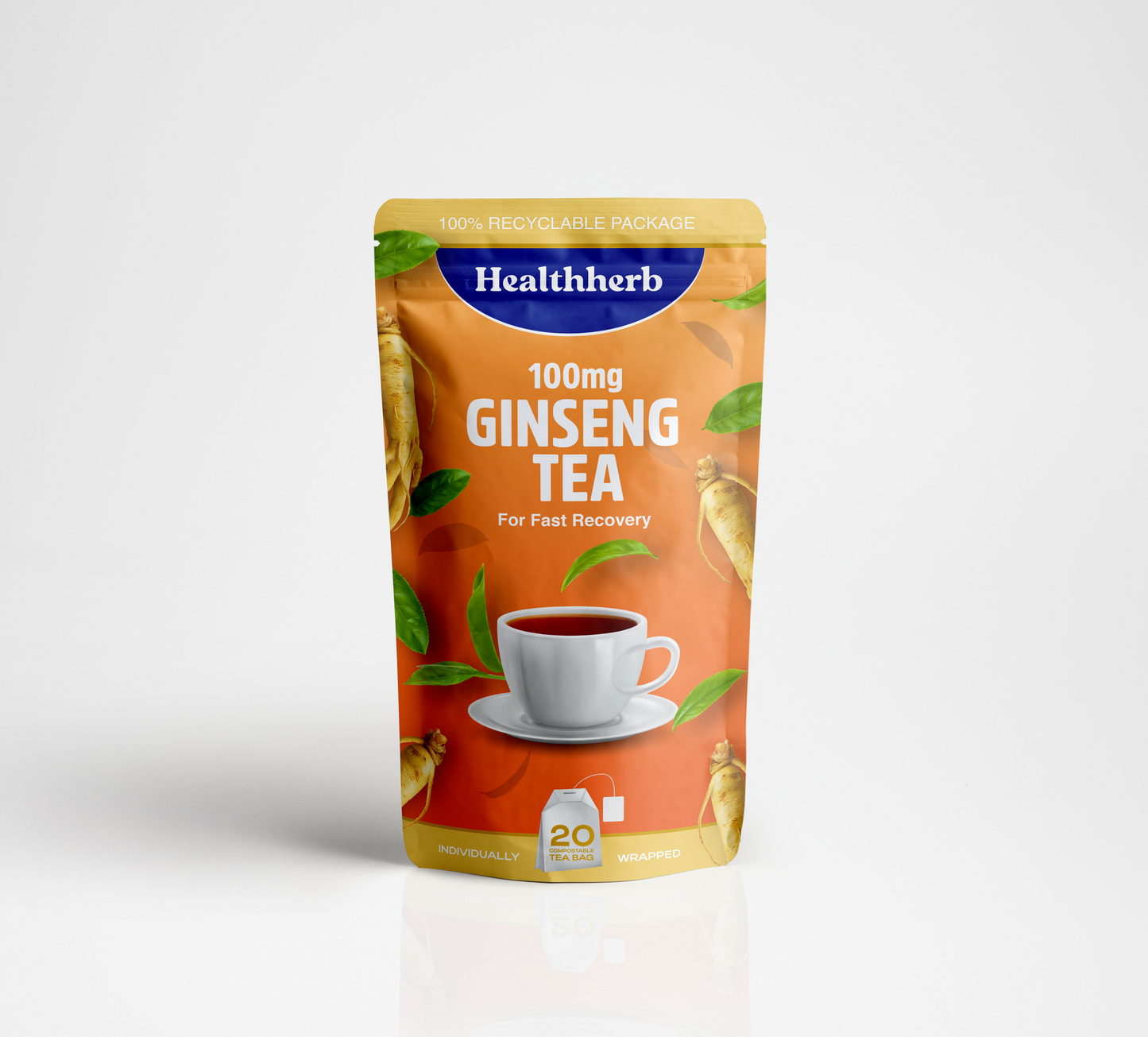 GINSENG 100MG - ORANGE TEA RECOVERY